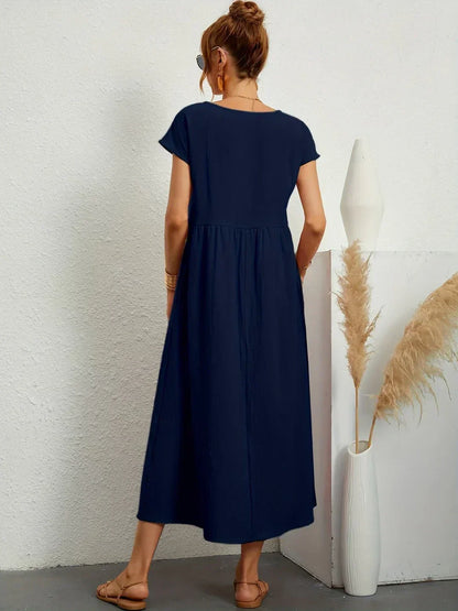 AVA LUXE FLUID MIDI DRESS