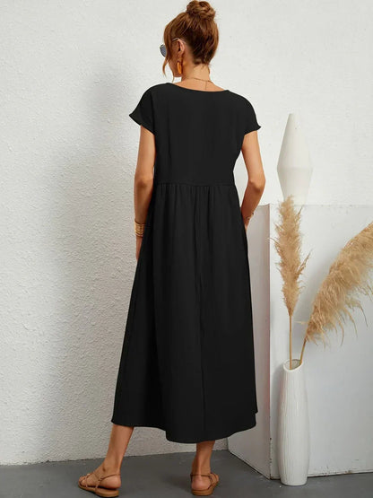 AVA LUXE FLUID MIDI DRESS