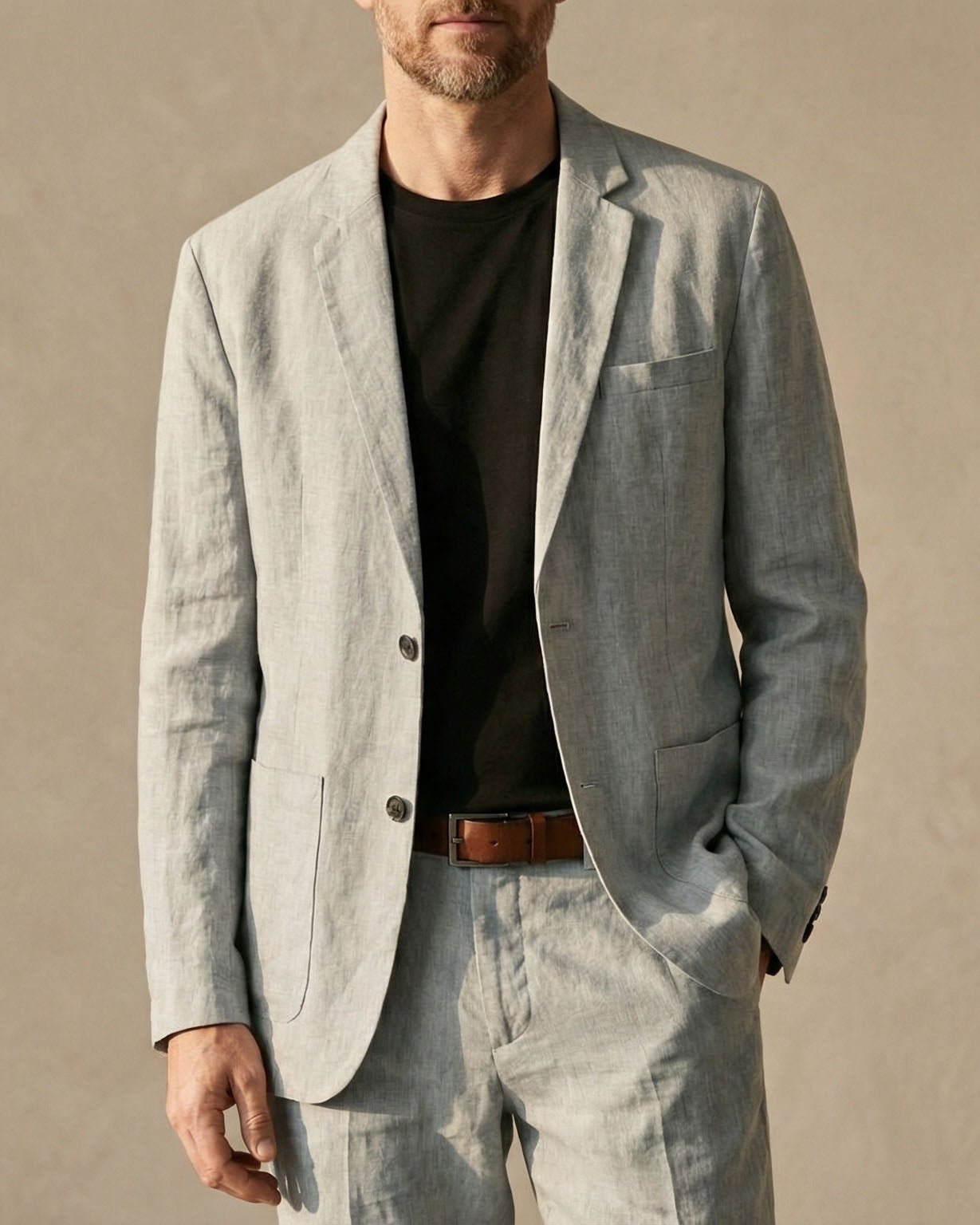 ENZO REFINED LINEN SUIT