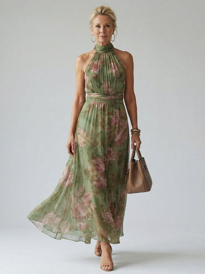DELILAH HALTER MIDI DRESS