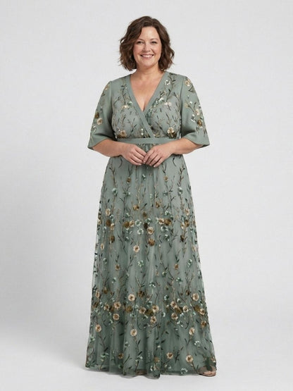ELSIE V-NECK FLORAL DRESS