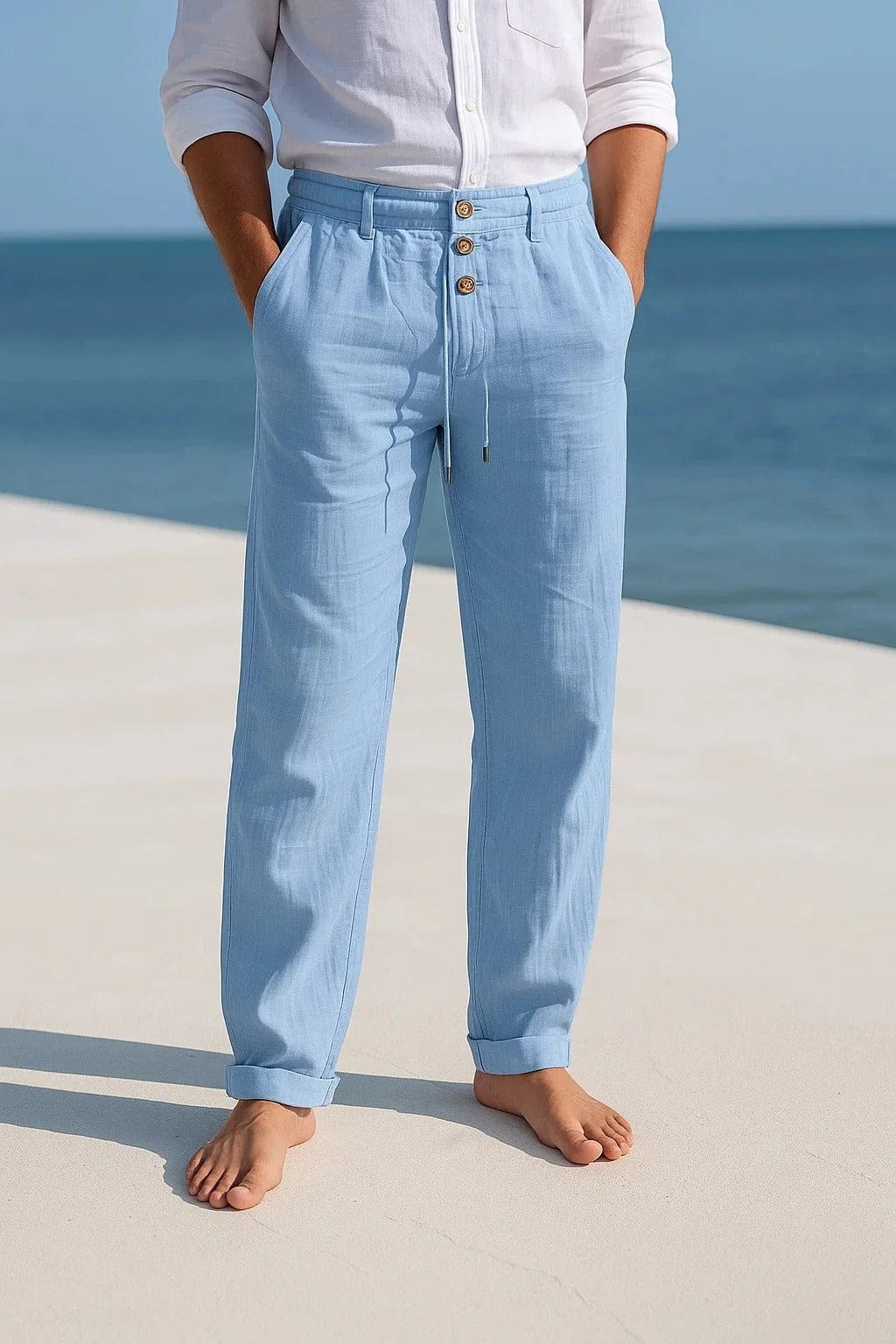 ETHAN LINEN TROUSERS